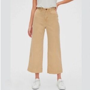 GAP High Rise Wide Leg Crop Pants Sun Kissed Clay - Size 10
